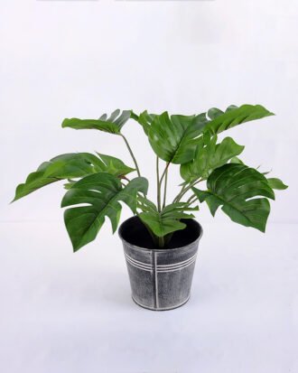 Artificial Plant 30*30*30cm Monstera in Metal pot  GS-66618003