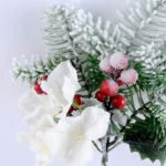 Artificial Flower 20*37CM SINGLE PINE PICKY WITH HYDRANGEA WITH FLOCKY GS-53319003-W1