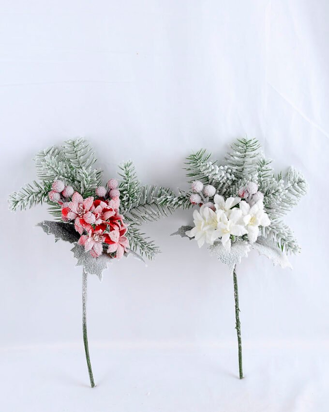 Artificial Flower 20*36CM SINGLE PINE PICKY WITH LILY  WITH FLOCKY GS-53319023