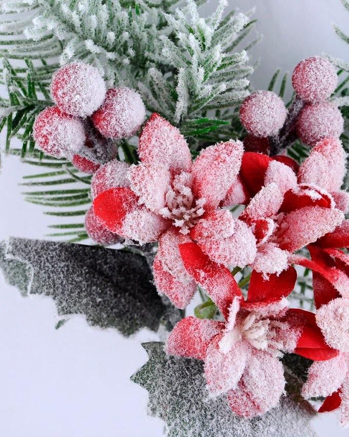 Artificial Flower 20*36CM SINGLE PINE PICKY WITH LILY  WITH FLOCKY GS-53319023