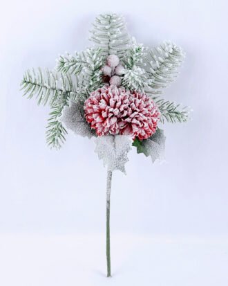 Artificial Flower 18*36CM SINGLE PINE PICKY WITH MUN  WITH FLOCKY GS-53319018-R1