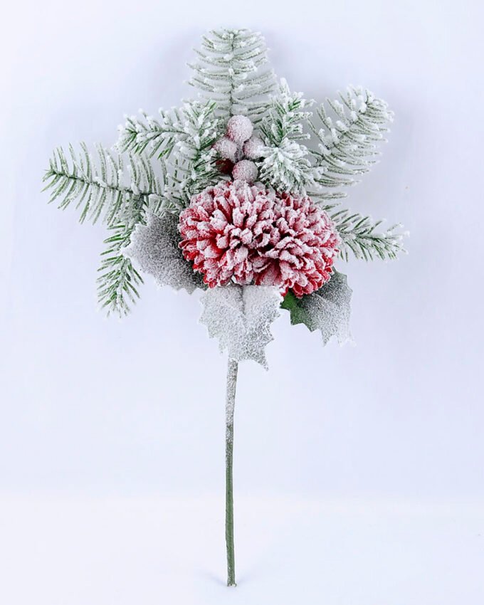 Artificial Flower 18*36CM SINGLE PINE PICKY WITH MUN  WITH FLOCKY GS-53319018-R1