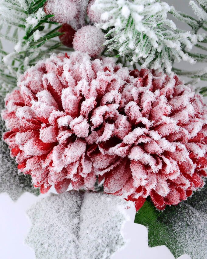 Artificial Flower 18*36CM SINGLE PINE PICKY WITH MUN  WITH FLOCKY GS-53319018-R1