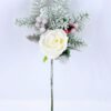 Artificial Flower 20*37CM SINGLE PINE PICKY WITH ROSE  WITH FLOCKY GS-53319019-W1