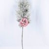 Artificial Flower 18*65CM SINGLE PINE PICKY WITH ROSE WITH FLOCKY GS-53319022-R1