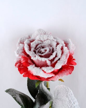 Artificial Flower 12*75CM SINGLE ROSE WITH FLOCKY GS-53319001-R1