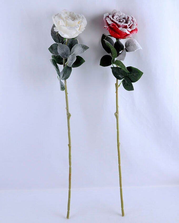 Artificial Flower 12*75CM SINGLE ROSE WITH FLOCKY GS-53319001-R1