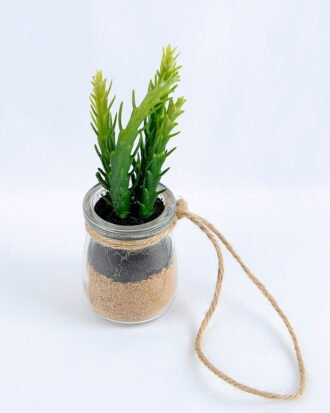 Artificial succulent 6*5.5*17cm succulent plants in glass pot GS-51719014