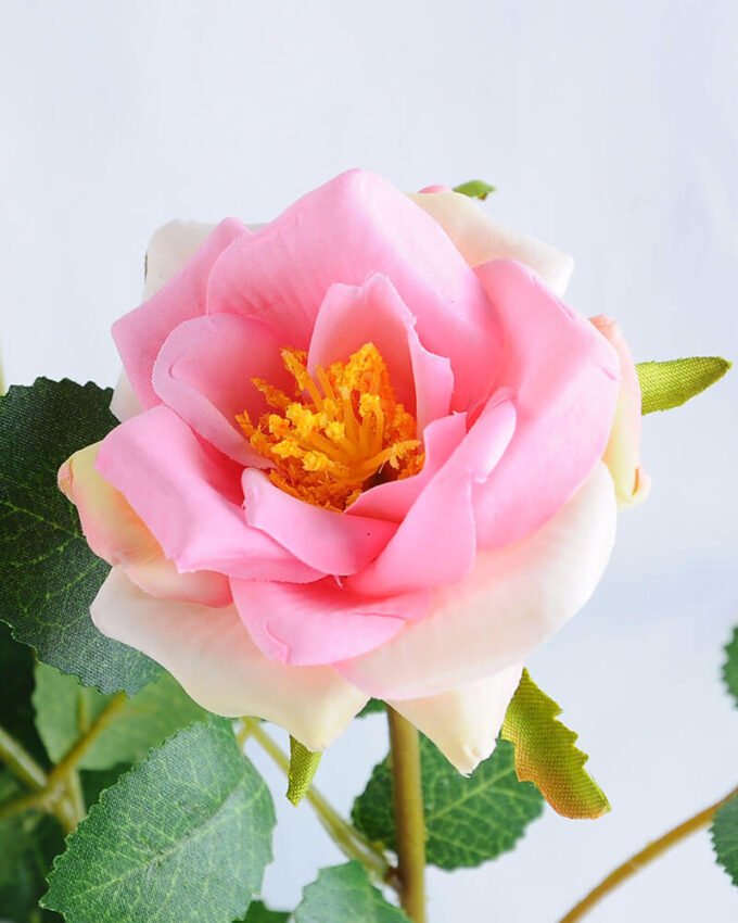 Artificial Flower 14*68cm Chinese rose spray*3 GS-53619006-P1