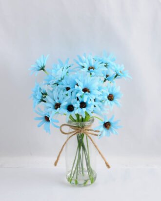 Artificial Flower 23*19*25CM Chrysanthemum in glass pot with fake water GS-52719023+F-B1