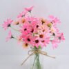 Artificial Flower 23*19*25CM Chrysanthemum in glass pot with fake water GS-52719023+F-P1