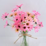 Artificial Flower 23*19*25CM Chrysanthemum in glass pot with fake water GS-52719023+F-P1