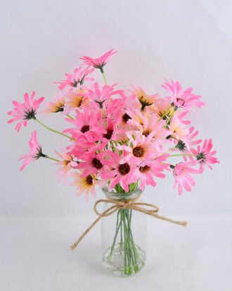 Artificial Flower 23*19*25CM Chrysanthemum in glass pot with fake water GS-52719023+F-P1