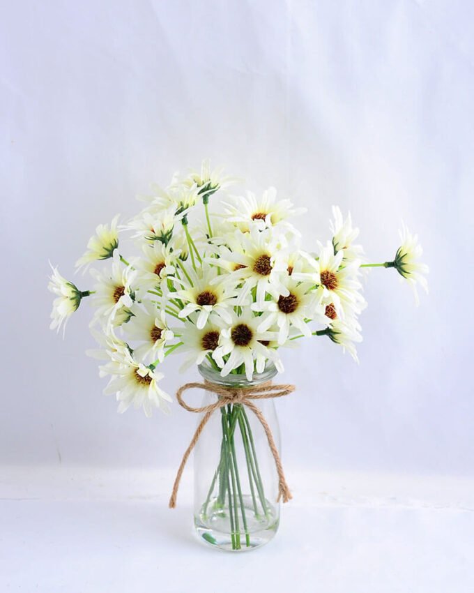 Artificial Flower 23*19*25CM Chrysanthemum in glass pot with fake water GS-52719023+F-W1