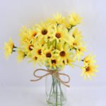 Artificial Flower 23*19*25CM Chrysanthemum in glass pot with fake water GS-52719023+F-Y1