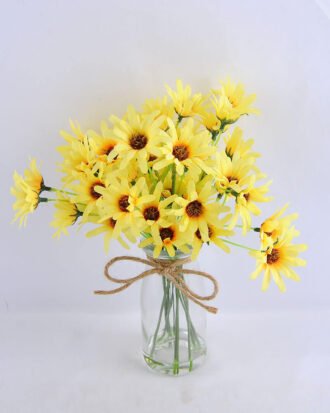 Artificial Flower 23*19*25CM Chrysanthemum in glass pot with fake water GS-52719023+F-Y1