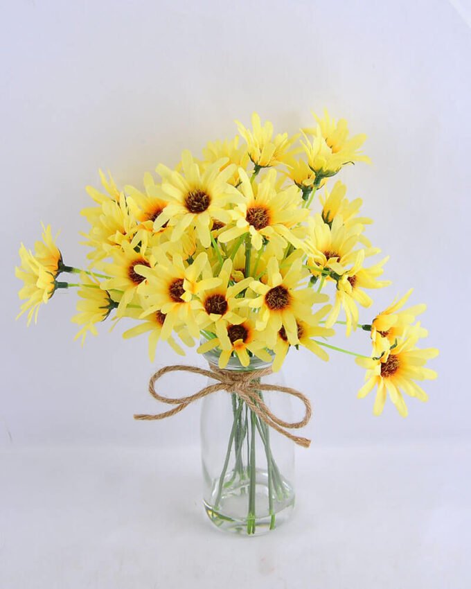 Artificial Flower 23*19*25CM Chrysanthemum in glass pot with fake water GS-52719023+F-Y1