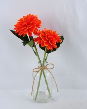 Artificial Flower 25*15*35CM Chrysanthemum in glass pot with fake water GS-52719024+F-O1