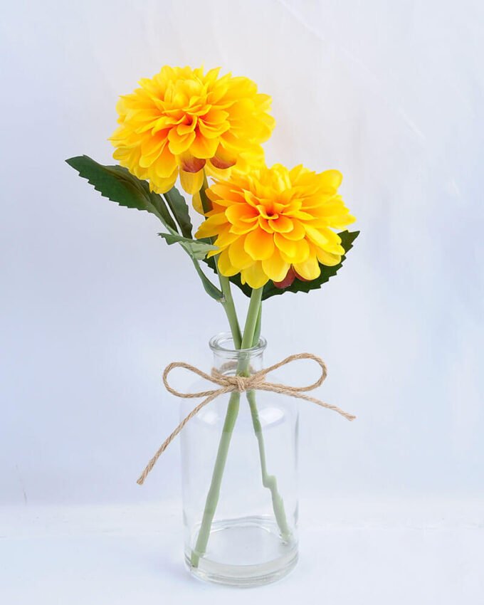 Artificial Flower 25*15*35CM Chrysanthemum in glass pot with fake water GS-52719024+F-O1