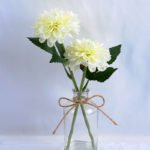 Artificial Flower 25*15*35CM Chrysanthemum in glass pot with fake water GS-52719024+F-W1