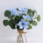 Artificial Flower 25*25*40CM Chrysanthemum&leaves in glass pot with fake water GS-52719017-B1