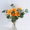 Artificial Flower 25*25*40CM Chrysanthemum&leaves in glass pot with fake water GS-52719017-O1