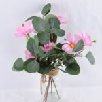 Artificial Flower 25*25*40CM Chrysanthemum&leaves in glass pot with fake water GS-52719017-P1
