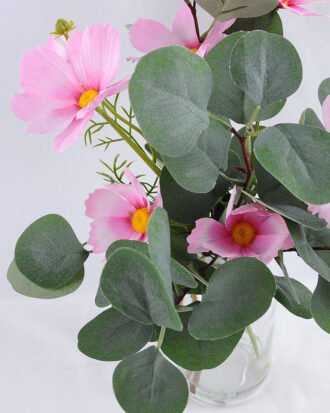 Artificial Flower 25*25*40CM Chrysanthemum&leaves in glass pot with fake water GS-52719017-P1