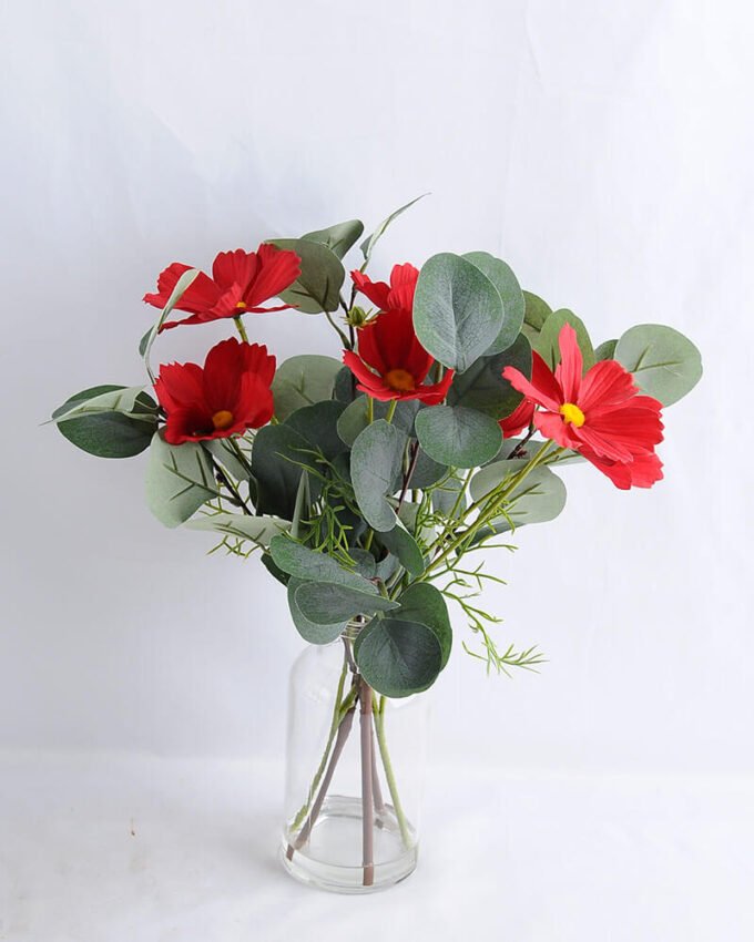 Artificial Flower 25*25*40CM Chrysanthemum&leaves in glass pot with fake water GS-52719017-R1
