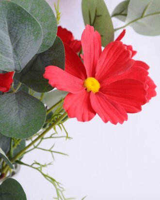 Artificial Flower 25*25*40CM Chrysanthemum&leaves in glass pot with fake water GS-52719017-R1