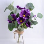 Artificial Flower 25*25*40CM Chrysanthemum&leaves in glass pot with fake water GS-52719017-Z1