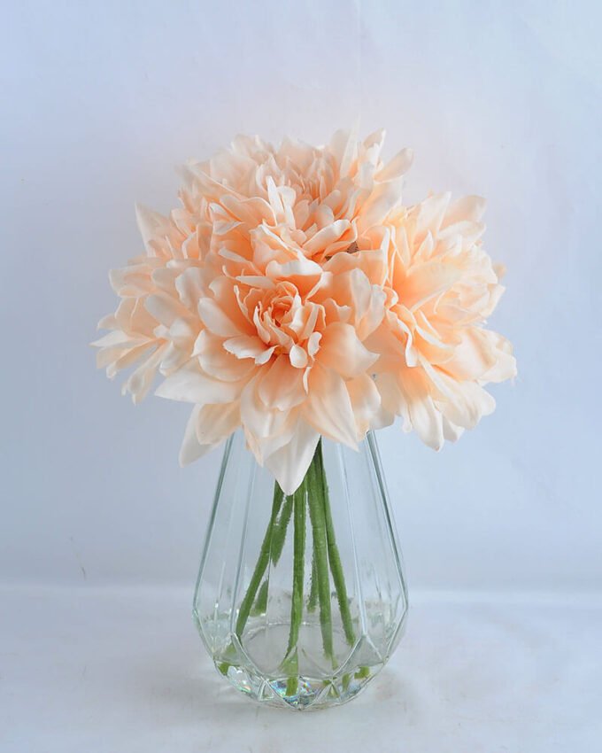 Artificial Flower 55*37*32CM Dahlia in glass pot with fake water GS-52719011