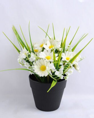Artificial Flower 22*22*20cm Daisy in Plastic pot GS-03319190