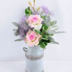 Artificial Flower 21*21*40.5cm Eucalyptus lavender in Tin pot GS-03319046