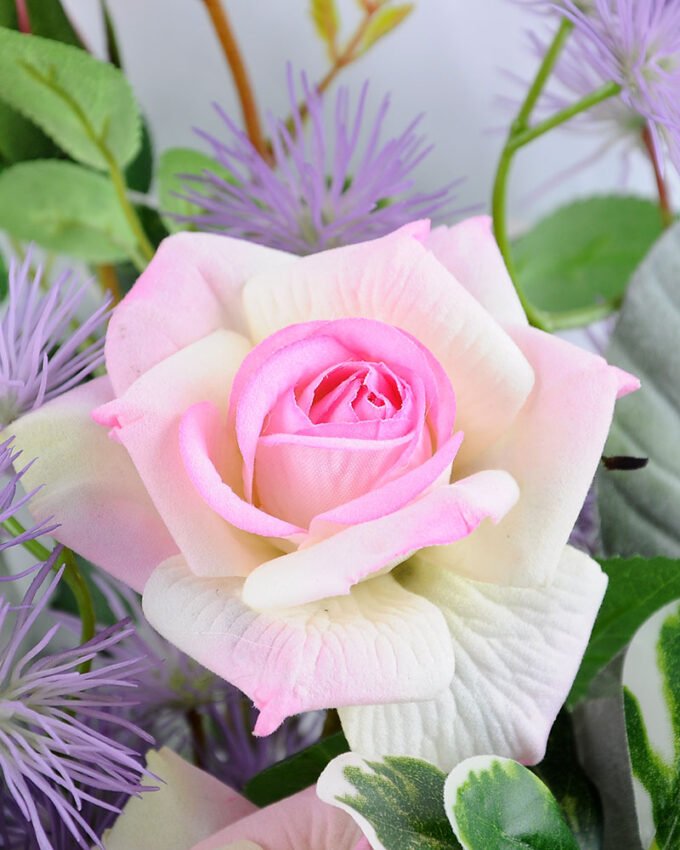 Artificial Flower 21*21*40 Artificial Flower 21*21*40.5cm Eucalyptus lavender in Tin pot GS-03319046