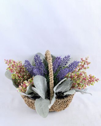 Artificial Flower 25*22*18.5cm Lavender Leaf in Basket GS-03319061-P1