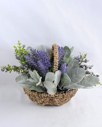 Artificial Flower 25*22*18.5cm Lavender Leaf in Basket GS-03319061-Z1