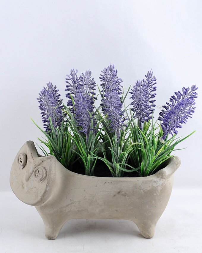 Artificial Flower 19*10*18.5cm Lavender in Cement pot GS-03319151