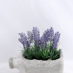 Artificial Flower 20.5*11*19cm Lavender in Cement pot GS-03319154