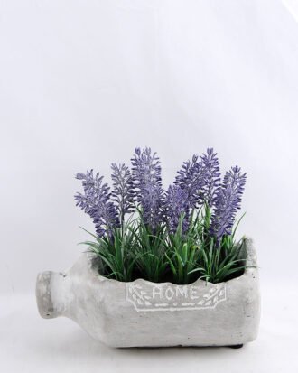 Artificial Flower 20.5*11*19cm Lavender in Cement pot GS-03319154