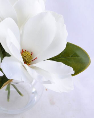 Artificial Flower 29*29*23CM Magnolia*3 in glass pot with fake water GS-52719012