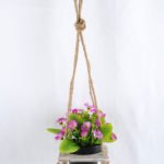 Artificial Flower H:17cm  Morning glory in plastic pot wiht 12*12*42cm wooden pallet GS-03319197
