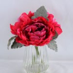 Artificial Flower 23*22*28CM Peony in glass pot with fake water GS-52719008