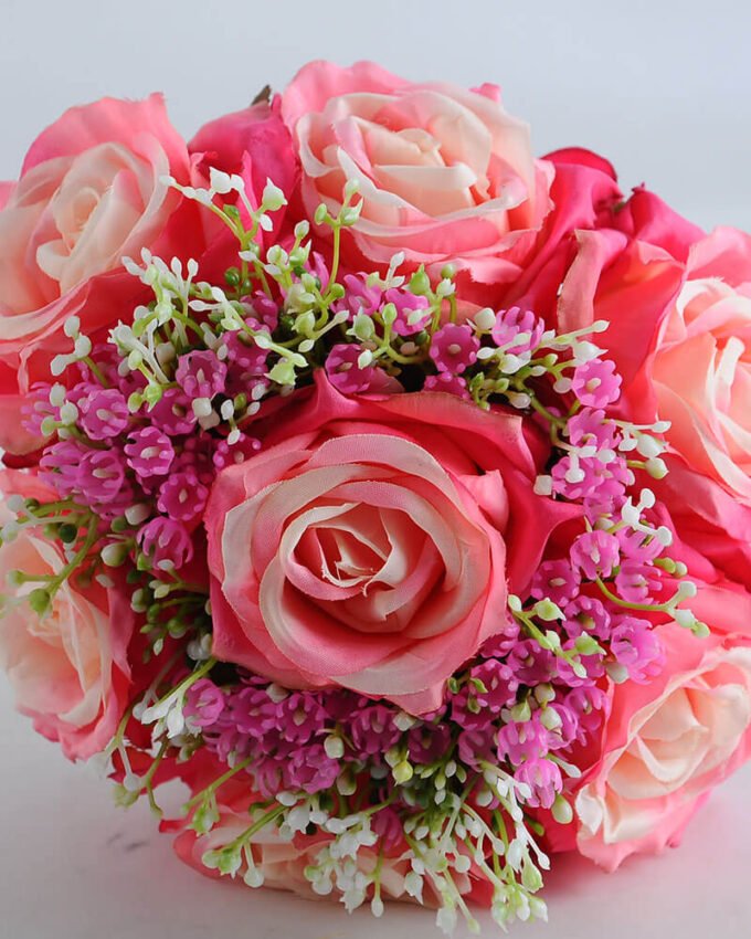 Artificial Flower 20*30CM ROSE BABYSBREATH BOUQUET*12 GS-53519004-R1