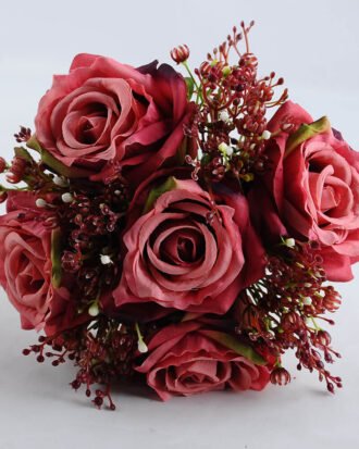 Artificial Flower 18*27CM ROSE BABYSBREATH BOUQUET*9 GS-53519003-R1