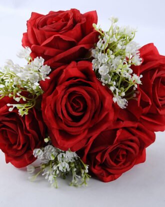 Artificial Flower 18*27CM ROSE BABYSBREATH BOUQUET*9 GS-53519003-R2