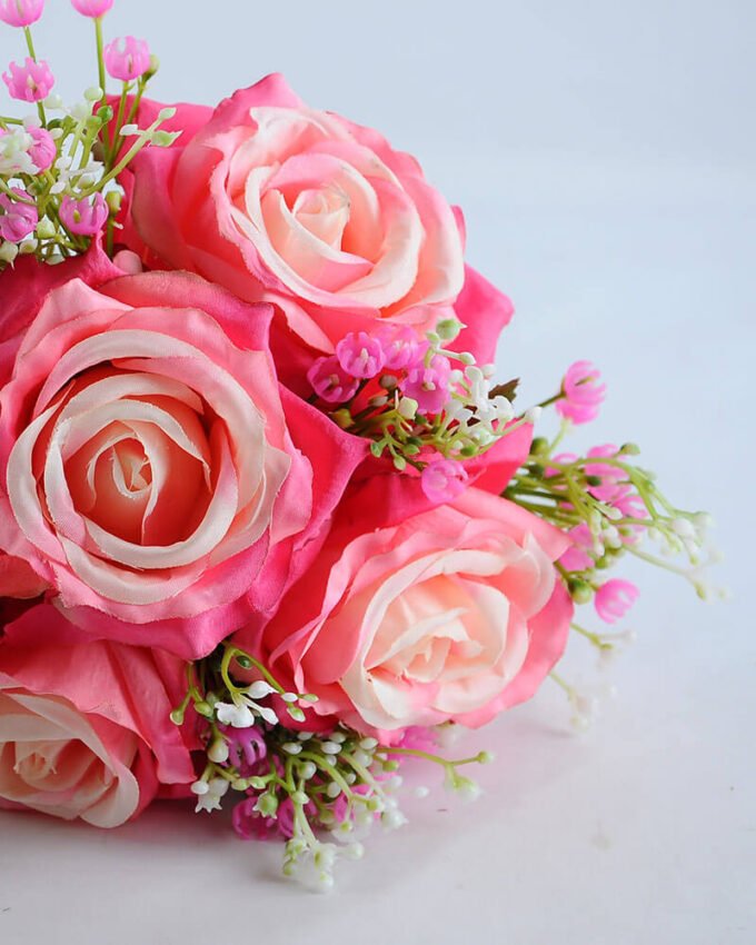 Artificial Flower 18*27CM ROSE BABYSBREATH BOUQUET*9 GS-53519003-R3