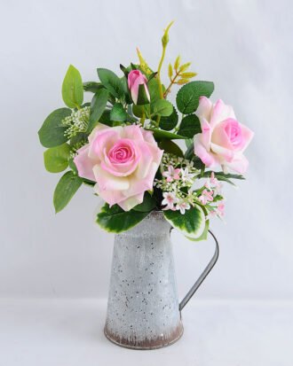 Artificial Flower 22*16*37cm Rose in Tin pot GS-03319112-P1
