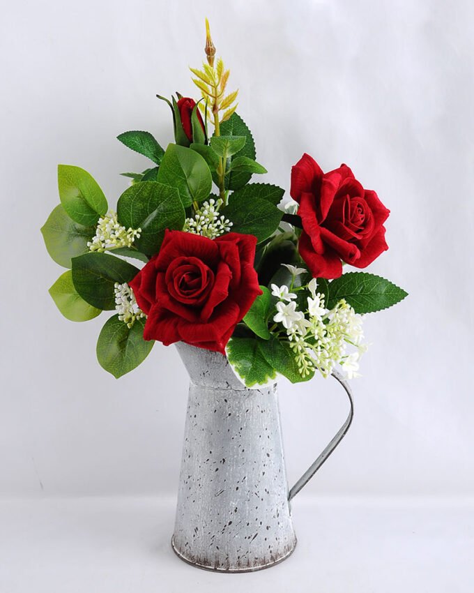 Artificial Flower 22*16*37cm Rose in Tin pot GS-03319112-R1