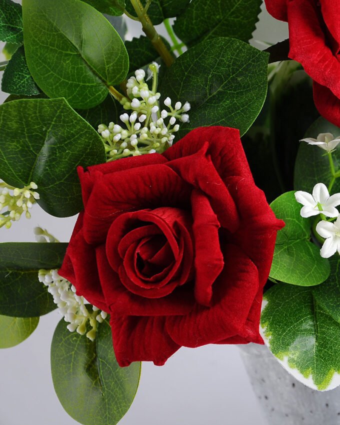 Artificial Flower 22*16*37cm Rose in Tin pot GS-03319112-R1